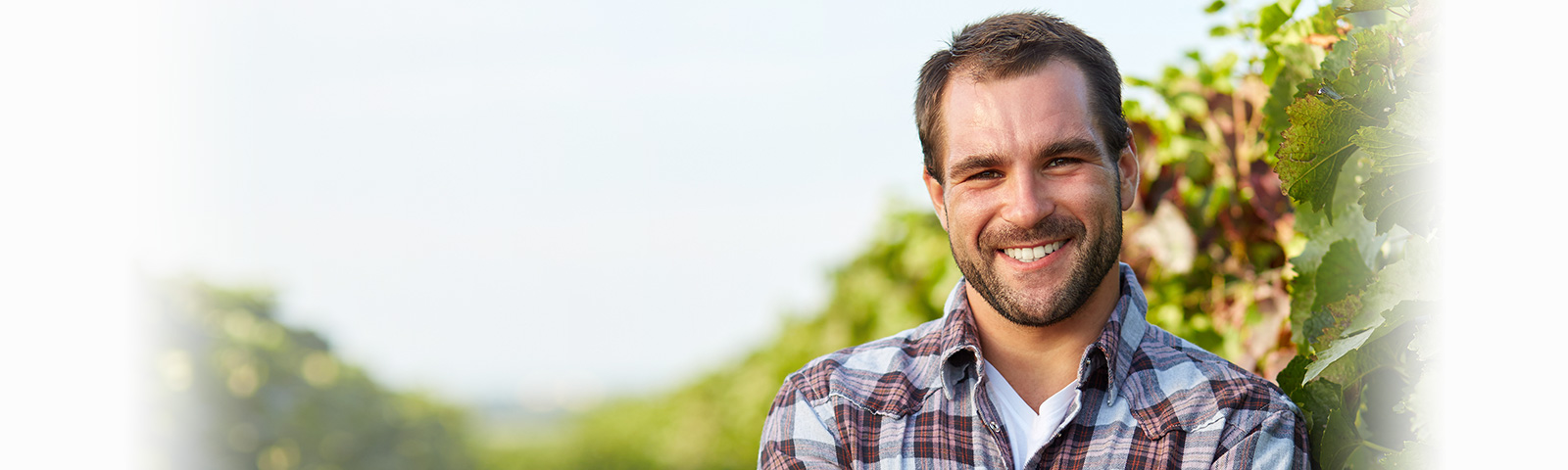 smiling handsome farmer